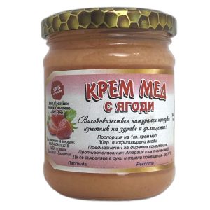 Крем мед с ягоди